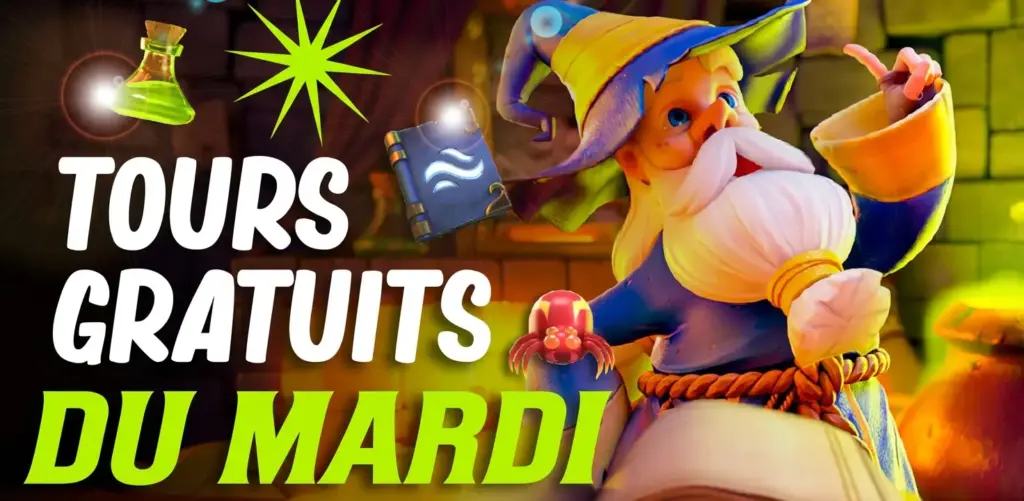 Tours gratuits du mardi Merlin Casino promotion hebdomadaire