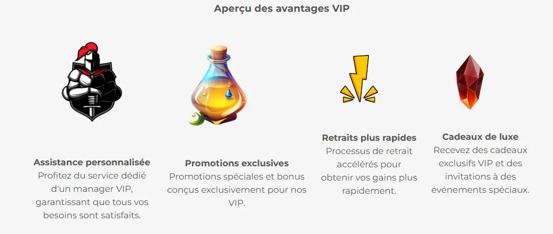 Programme VIP Merlin Casino avantages fidélité